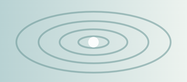 Ondes concentriques sur une eau paisible